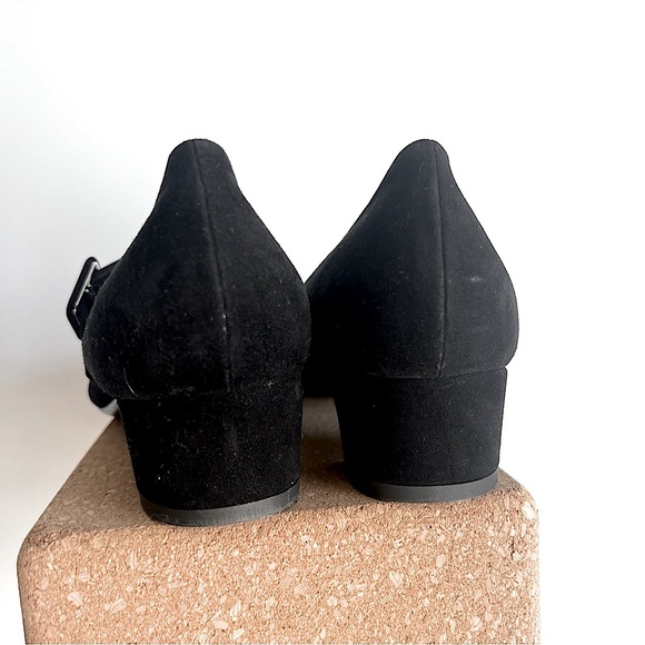 AGL Attilio Giusti Leombruni Black Suede Leather Mary Jane Low-Heel Pumps | 39.5 - Picture 9 of 14